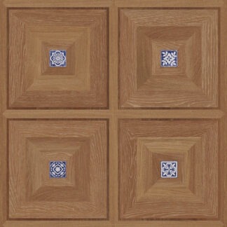 Керамогранит Chronowood коричневый с керамическими вставками 600×1200 мм — крупноформатный декор под дерево